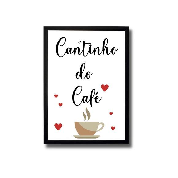 Quadro Cantinho do Café com Frases Decorativo 30x40cm