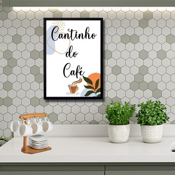 Quadro Cantinho do Café Cozinha com Vidro 30x40 cm