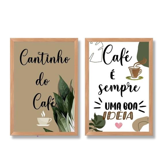 Quadro Cantinho do Café Simples Decorativo Cozinha 20x30cm