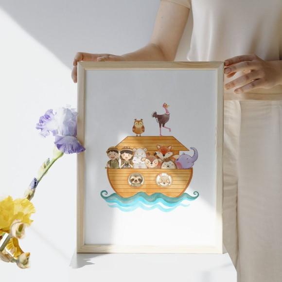 Quadro com Verso Bíblico Infantil | Moldura com Vidro 33x43
