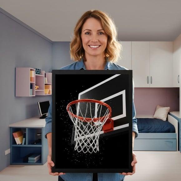 Quadro de Basquete para Quarto Gamer e Infantil com Vidro