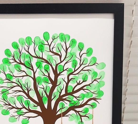 Quadro de Digitais Recepção Casamento Personalizado 33x43cm