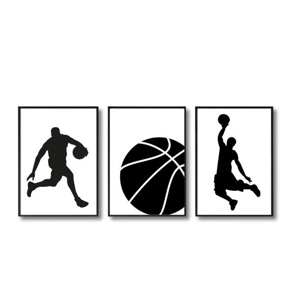 Quadro Decorativo Esporte Basquete Moldura com Vidro