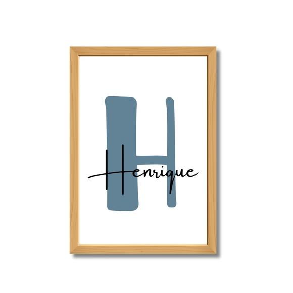 Quadro Decorativo Infantil com Nome para Menino 23x33cm