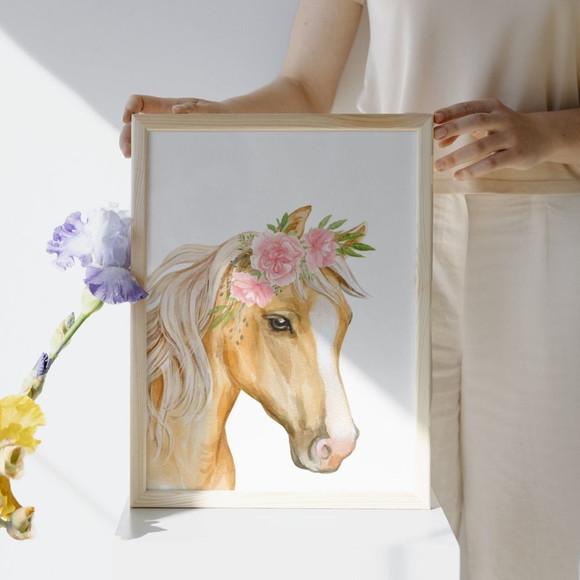 Quadro Decorativo Infantil Feminino Country Moldura 33x43 cm