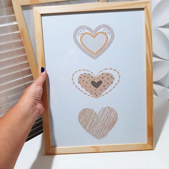 Quadro Decorativo Infantil Feminino Jardim Boho 33x43 cm