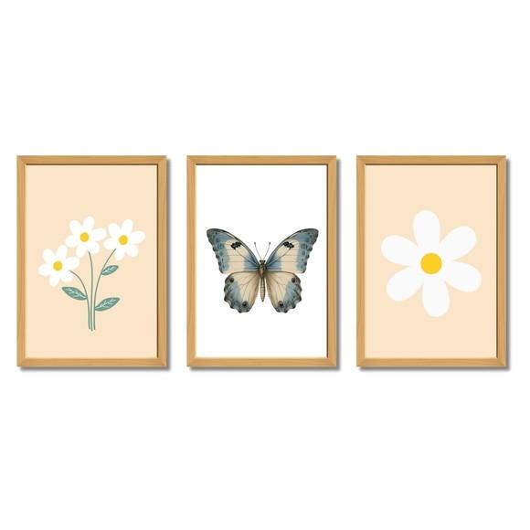 Quadro Decorativo Infantil Menina Borboleta para Quarto Bebê