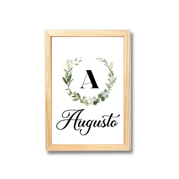 Quadro Decorativo Infantil Nome Bebe Personalizado 33x43 cm