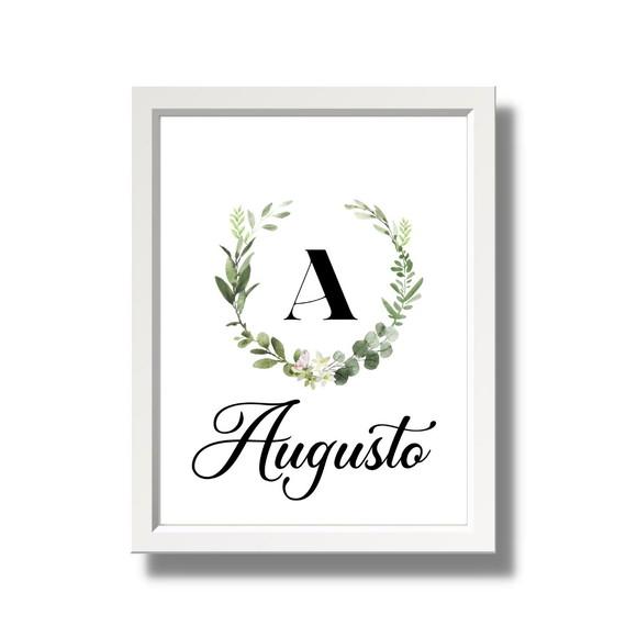 Quadro Decorativo Infantil Personalizado Nome Bebe 33x43 cm
