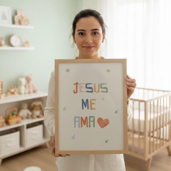 Quadro Decorativo Infantil Versículos Bíblicos Quarto Bebê