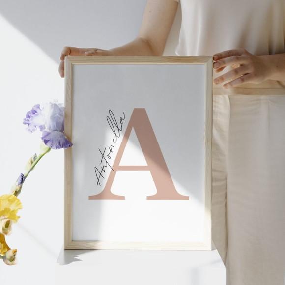 Quadro Decorativo Menina Tema Infantil Delicado com Nome