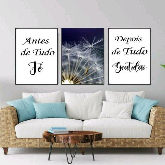 quadro decorativo sala de jantar quarto de casal com vidro
