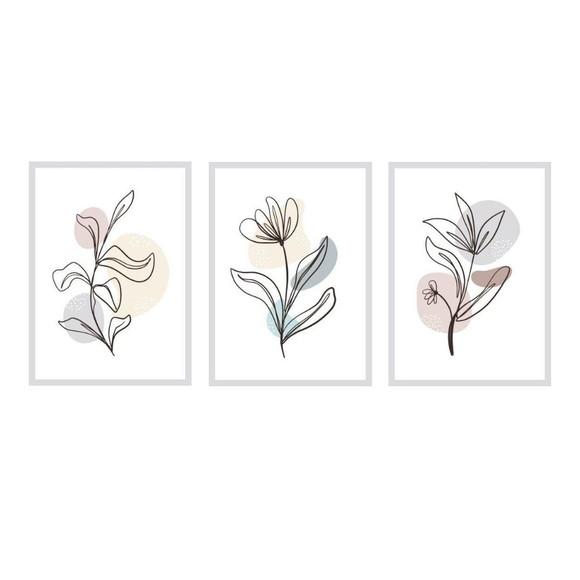 Quadro Decorativo Vidro para Quarto ou Sala Abstrato 33x43cm
