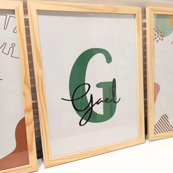 Quadro Grande Safari Quarto Infantil Masculino 33x43 cm