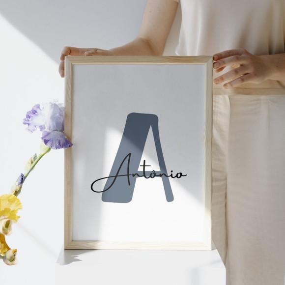 Quadro Infantil Bíblico Arca de Noé Personalizado 33x43