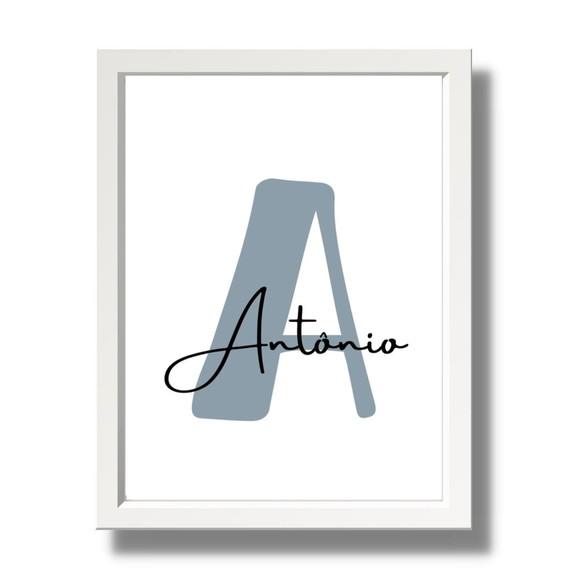 Quadro Infantil Bíblico Arca de Noé Personalizado 33x43 cm