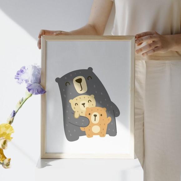 Quadro Infantil Bíblico para Decoração Quarto Bebê com Vidro