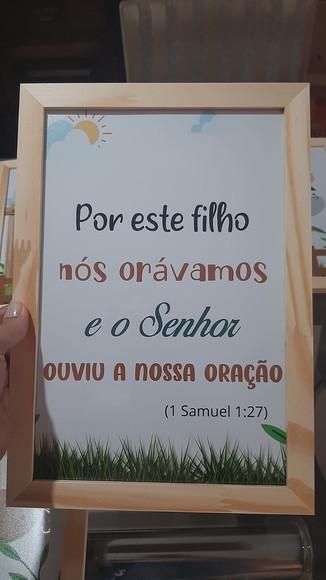 Quadro Infantil Decorativo Fazendinha com Nome 20x30 C/vidro