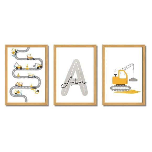 Quadro Infantil Trator Personalizado | Decoração Quarto Bebê