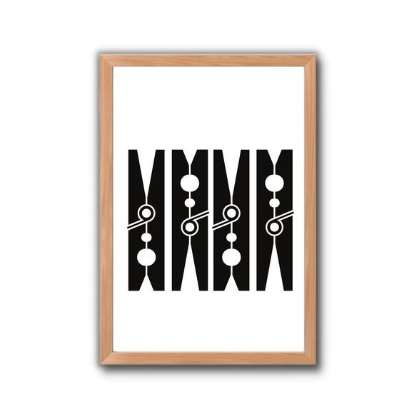 Quadro Lavanderia Prendedor Decoração Moldura/vidro 30x40cm