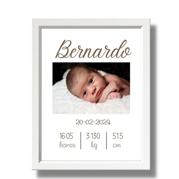 Quadro Nascimento Bebe Maternidade Azul Quarto Menino 33x43