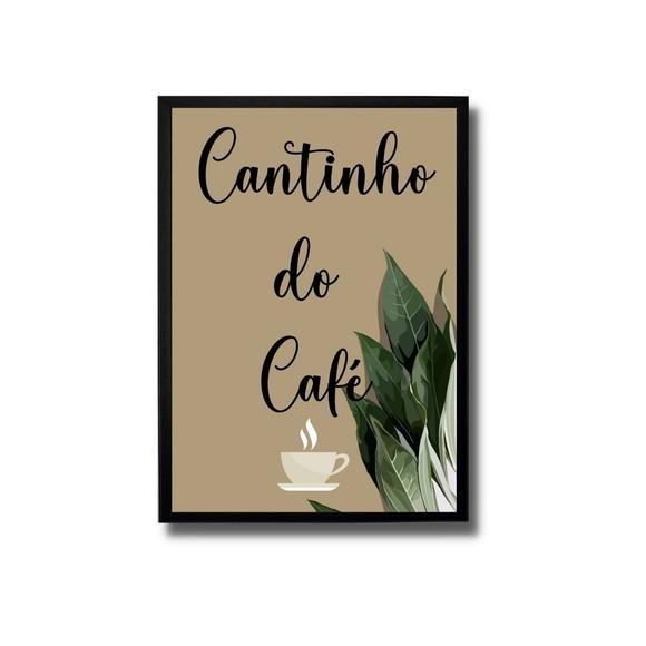 Quadro para Aparador Cantinho do Café 30x40 c/ Vidro