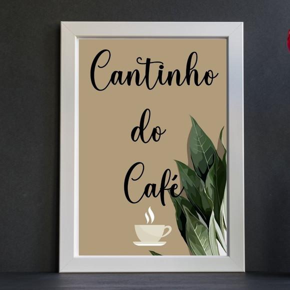 Quadro para Aparador Cantinho do Café 30x40 c/ Vidro