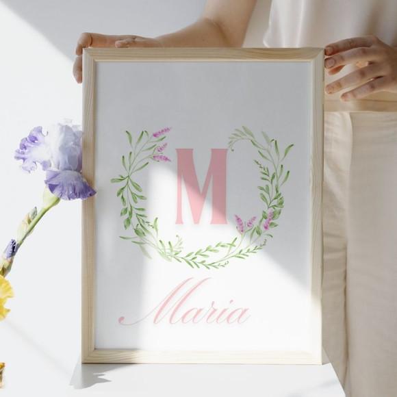 Quadro Patinho para Quarto de Bebê Menina Personalzado 33x43
