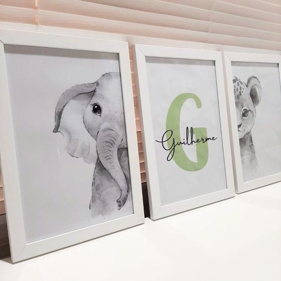 Quadro Quarto Infantil Masculino Personalizado c/ Nome 23x33