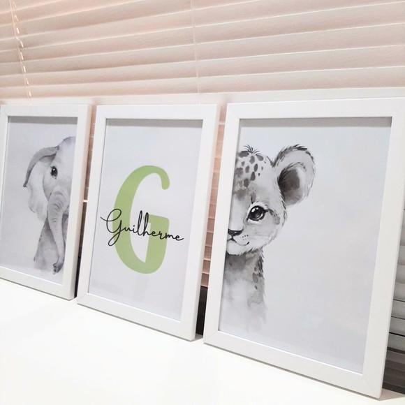 Quadro Quarto Infantil Masculino Personalizado c/ Nome 23x33