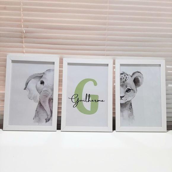 Quadro Quarto Infantil Masculino Personalizado c/ Nome 23x33