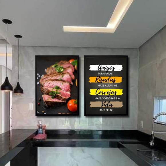 Quadros Decorativos Area de Lazer Gourmet 30x40 com Vidro