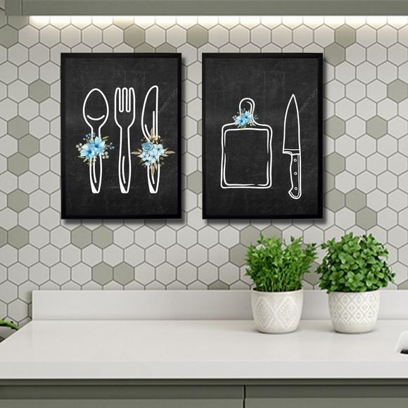 Quadros Decorativos com Moldura para Cozinha 20x30cm