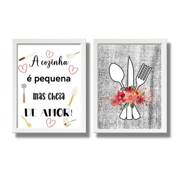 quadros decorativos com vidro para cozinha 20x30 c/ vidro