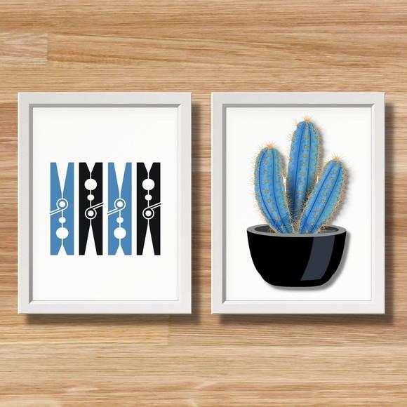 Quadros Decorativos Lavanderia Area de Serviço Moldura/vidro