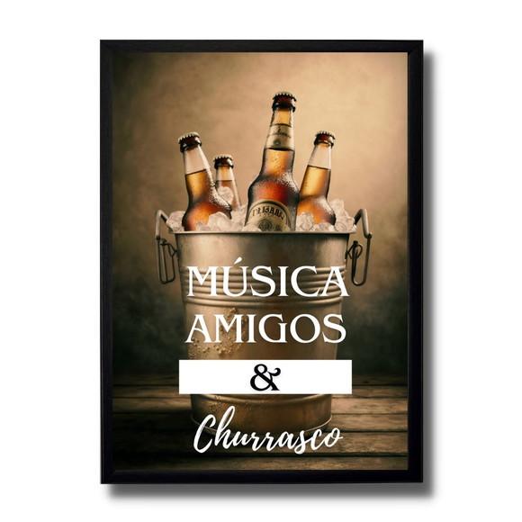 Quadros Decorativos para Churrasqueira com Vidro 30x40 cm