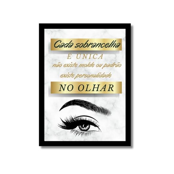 Quadros Decorativos Salão Studio Designer de Sobrancelhas