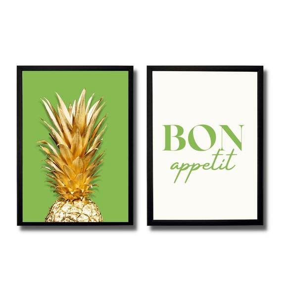 Quadros Grande para Cozinha Bom Apetite 33x43cm