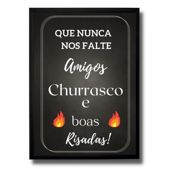 Quadros para Churrasqueira com Moldura e Vidro 30x40 cm