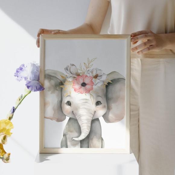 Quadros para Quarto de Menina Safari Personalizado com Vidro