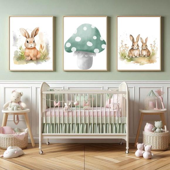 Quadros Personalizados para Decoração de Bebê c Vidro 33x43