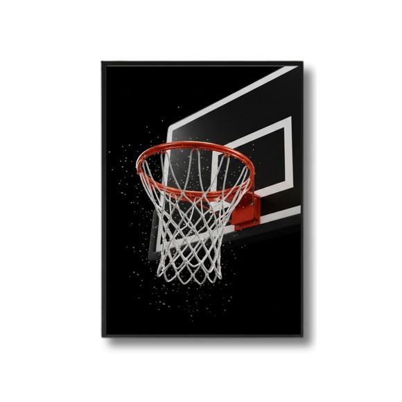 Quadros Quarto de Menino Basquete Moldura com Vidro 33x43cm