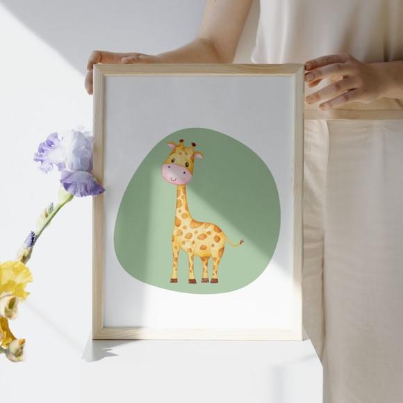 Quadros Safari Baby Quarto Infantil Menino Menina 33x43 cm