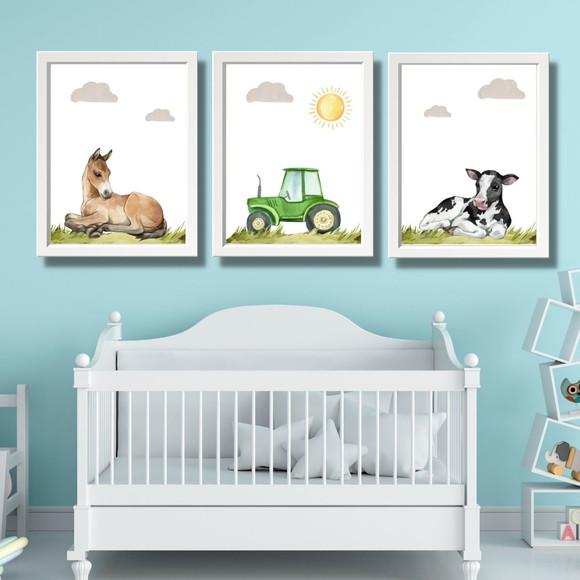 Quadros Temáticos Fazendinha | Decoração de Quarto de Bebê