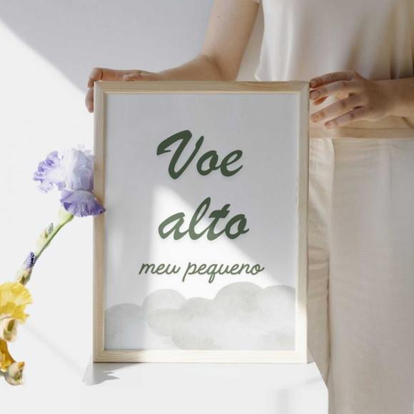 Quadros Urso Aviador Quarto de Menino com Vidro