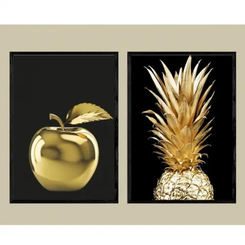 Conjunto Quadro Decorativo para Cozinha Grande com Vidro