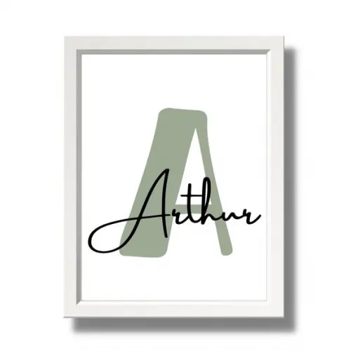 Kit 3 Peças Safari Minimalista Personalizado Moldura 33x43cm