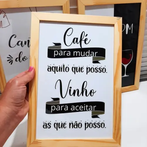 Kit 3 Quadros para Cantinho do Café Frases Divertidas 23x33
