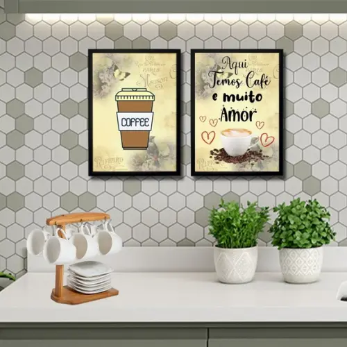 kit cantinho do café decoração quadros decorativos cozinha