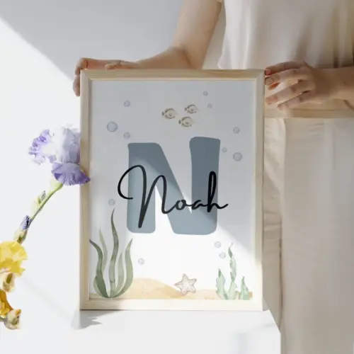 Kit de Quadros Infantil | Fundo do Mar Personalizado